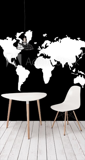 Picture of World map   it is the white color icon 